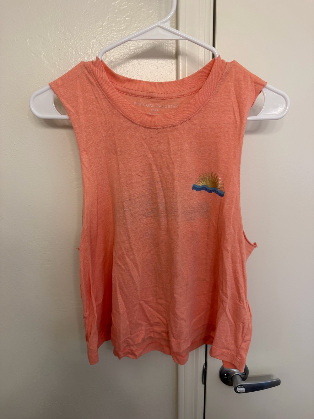 Spiritual Gangster Coral Good Things On The Horizon Tank Size Large Women’s